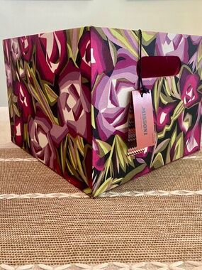 Missoni for Target Storage Box Milk Crate 11x10x8 floral Print NWT